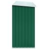 Garden Log Storage Shed Galvanized Steel 129.9"x33.1"x59.8" Green - Green