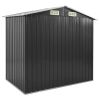 Garden Shed with Rack Anthracite 80.7"x51.2"x72" Iron - Grey