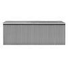 Garden Shed 101.2" x 192.5" x 71.3" Metal Gray - Gray