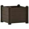 Garden Raised Bed PP Mocha 16.9"x16.9"x13.8" - Brown