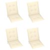 Garden Chair Cushions 4 pcs Cream 39.4"x19.7"x1.2" - Cream