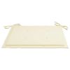 Garden Chair Cushions 2 pcs Cream 15.7"x15.7"x1.2" Fabric - Cream