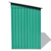 Garden Shed Green Metal 74.8"x48.8"x71.3" - Green