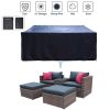 5 Pieces Outdoor Patio Garden Brown Wicker Sectional Conversation Sofa Set - Default