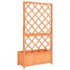 Garden Trellis Planter Brown 27.6"x11.8"x53.1" Solid Firwood - Brown