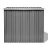 Garden Storage Shed Gray Metal 101.2"x80.7"x70.1" - Grey