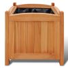 Wooden Raised Bed 11.8" x 11.8" x 11.8" Set of 2 - Brown