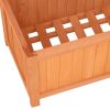 Garden Trellis Planter Brown 27.6"x11.8"x53.1" Solid Firwood - Brown