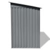 Garden Shed Gray Metal 74.8"x48.8"x71.3" - Grey