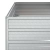 Garden Raised Bed 39.4"x39.4"x17.7" Galvanized Steel Silver - Silver