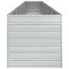 Garden Raised Bed 236.2"x31.5"x30.3" Galvanized Steel Silver - Silver