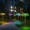 4Pcs Solar Powered Jellyfish Lights IP44 Waterproof Decorative Outdoor Lamps 7 Color Changing Night Light - 4Pcs/Set