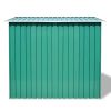 Garden Storage Shed Green Metal 101.2"x80.7"x70.1" - Green