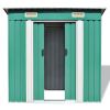 Garden Shed Green Metal 74.8"x48.8"x71.3" - Green