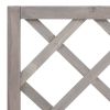 Garden Trellis Planter Gray 27.6"x11.8"x53.1" Solid Firwood - Grey