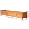 Garden Raised Bed Acacia Wood 59"x11.8"x9.8" - Brown