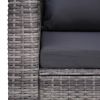 Patio Chair with Cushion and Pillow Poly Rattan Gray - Grey