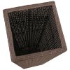 Garden Raised Beds 3 pcs Poly Rattan Brown - Brown