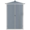 Garden Shed Gray 42.3"x18.1"x72" Galvanized Steel - Grey