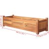 Garden Raised Bed Acacia Wood 39.4"x11.8"x9.8" - Brown