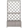 Garden Trellis Planter Gray 27.6"x11.8"x53.1" Solid Firwood - Grey