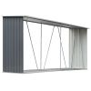 Garden Log Storage Shed Galvanized Steel 129.9"x33.1"x59.8" Gray - Grey