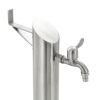 Garden Water Column Stainless Steel Round 37.4" - Silver