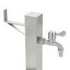 Garden Water Column Stainless Steel Square 25.5" - Silver