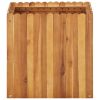 Garden Raised Bed 19.6"x19.6"x19.6" Solid Acacia Wood - Brown