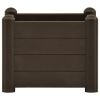 Garden Raised Bed PP Mocha 16.9"x16.9"x13.8" - Brown