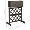 Garden Trellis Planter Gray 17.7"x11.8"x29.1" Solid Firwood - Grey