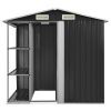 Garden Shed with Rack Anthracite 80.7"x51.2"x72" Iron - Grey