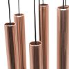 Large Deep Tone Windchime Chapel Bells Wind Chimes Outdoor Garden Home Decor - 45" Rose Gold with 6 tubes