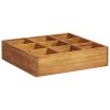 Herb Garden Raised Bed Solid Wood Acacia 23.6"x23.6"x5.9" - Brown