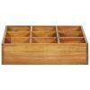 Herb Garden Raised Bed Solid Wood Acacia 23.6"x23.6"x5.9" - Brown