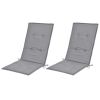 Garden Chair Cushions 2 pcs Gray 47.2"x19.7"x1.2" - Grey