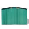 Garden Storage Shed Green Metal 101.2"x80.7"x70.1" - Green