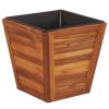 Garden Raised Bed Set 3 Pieces Square Solid Acacia Wood - Brown