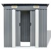 Garden Shed Gray Metal 74.8"x48.8"x71.3" - Grey