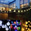 Solar Powered 30 LED String Light Garden Path Yard Decor Lamp Outdoor Waterproof - Cold White