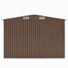 Garden Shed 101.2" x 192.5" x 71.3" Metal Brown - Brown