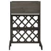 Garden Trellis Planter Gray 17.7"x11.8"x29.1" Solid Firwood - Grey