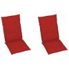 Garden Chair Cushions 2 pcs Red 47.2"x19.7"x1.2" - Red