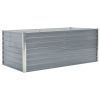 Raised Garden Bed 63"x31.5"x17.7" Galvanized Steel Gray - Grey