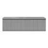 Garden Shed 101.2" x 228.3" x 71.3" Metal Gray - Gray