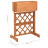 Garden Trellis Planter Orange 17.7"x11.8"x29.1" Solid Firwood - Orange