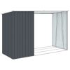 Garden Firewood Shed Anthracite 96.5"x38.6"x62.6" Galvanized Steel - Anthracite