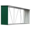 Garden Log Storage Shed Galvanized Steel 129.9"x33.1"x59.8" Green - Green