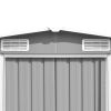 Garden Shed 101.2" x 228.3" x 71.3" Metal Gray - Gray