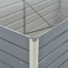 Raised Garden Bed 63"x31.5"x17.7" Galvanized Steel Gray - Grey